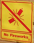 no fireworks sign